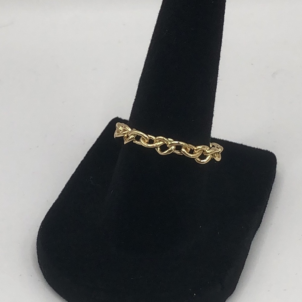 3/$25 Golden Irregular Chain Link Open Ring Size is Adjustable Unisex Metal - Picture 3 of 7